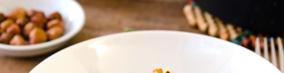 Quinoa Pasta Garlic Sauce Toasted Hazelnuts