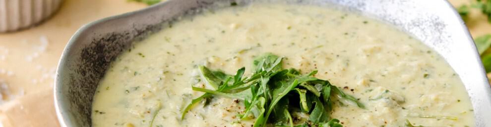 Artichoke Arugula Soup