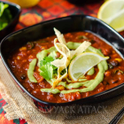 Loaded Enchilada Soup with Creamy Tomatillo Sauce
