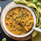Crustless Bacon Brussels Quiche