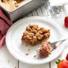 Gluten-free Strawberry Rhubarb Crumble Bars