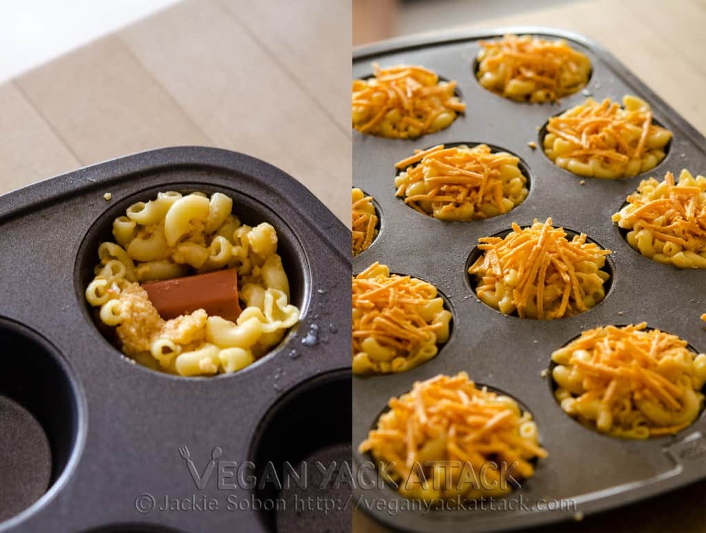 A delicious and comforting appetizer that brings back memories of your childhood. Mac 'n' Cheese Veggie Dog Bites!