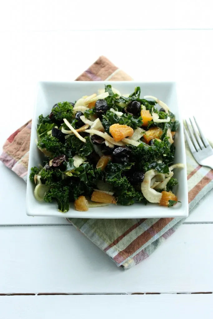This Winter Kale Salad, is simple, poppin' with flavor and easy to prepare. Perfect for getting a healthy start on your new year!