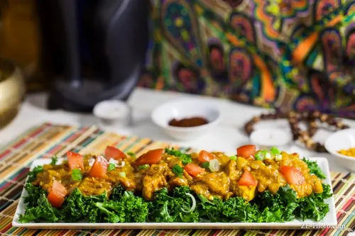 A rich, dreamy Indian Butter Tofu dish that's healthy and colorful! Recipe by Kylie of Fellowship of the Vegetable. Vegan, gluten-free