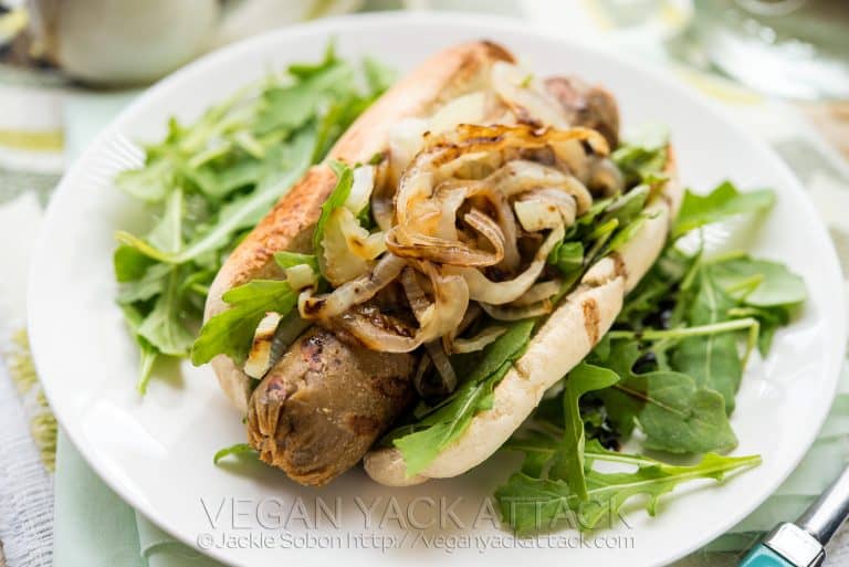 Apple Fennel Seitan Dogs Vegan Yack Attack
