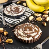 Jungle Pie with Chocolate Crust, Banana Slices & Chunky Coconut Topping