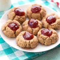 Almond Butter–Jam Thumbprint Cookies