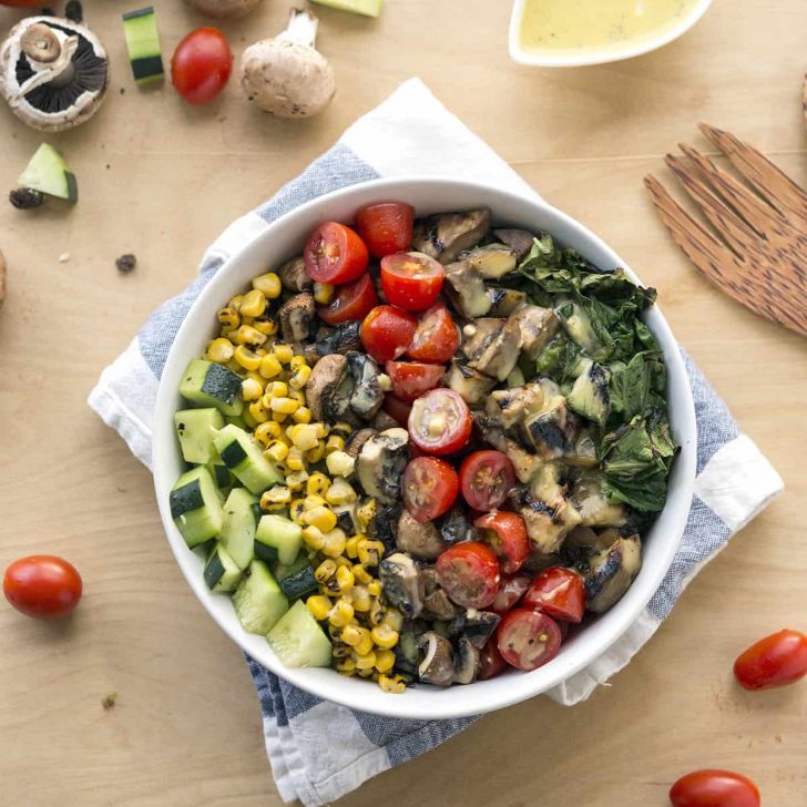 Grilled Romaine Chop Salad from Vegan Bowl Attack! by Jackie Sobon