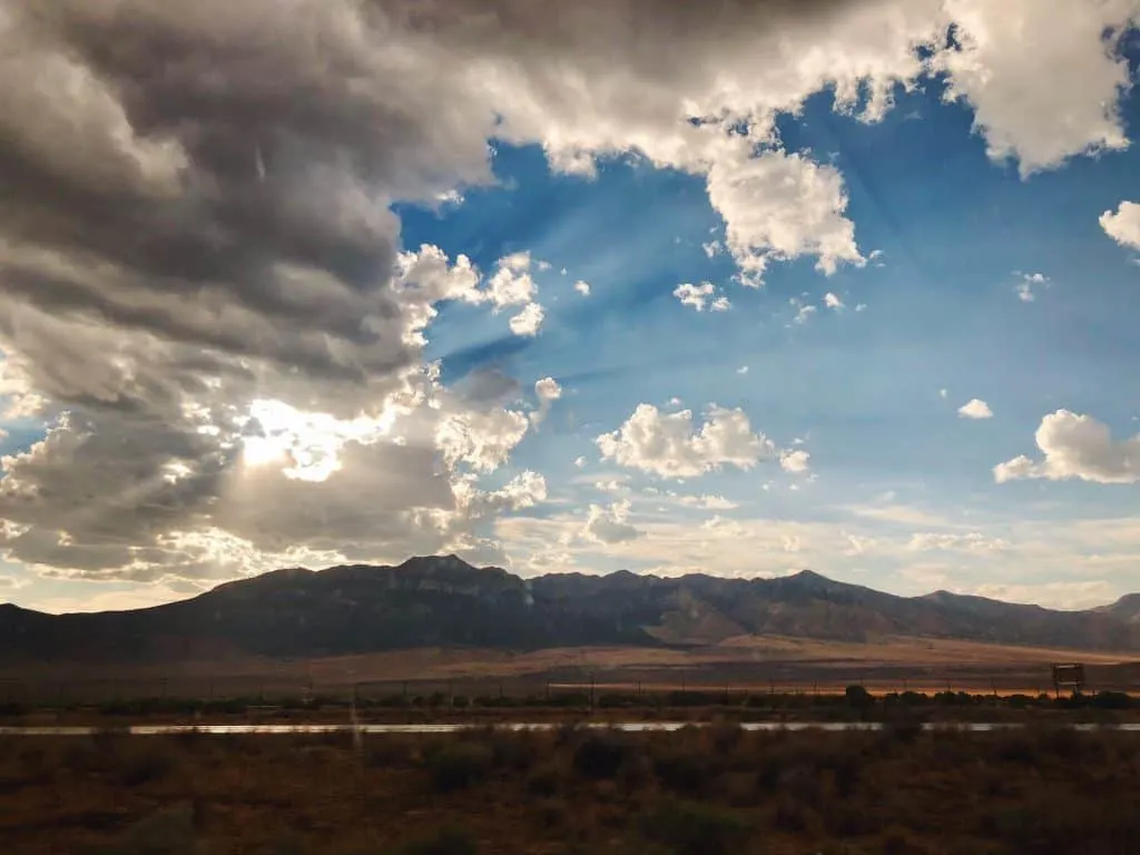 Sunset near Levan, Utah