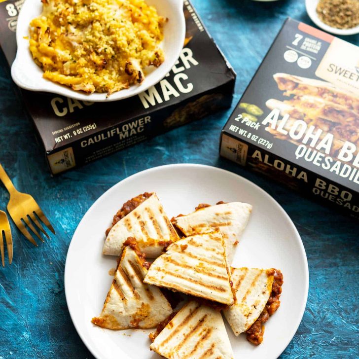 Today, I'm giving new Sweet Earth Foods frozen entrees a try! Let's see how their convenient Aloha BBQ Quesadilla, and vegan Cauliflower Mac score. #vegan #sweetearthfoods #nutfree #convenient #veganreview #sponsored