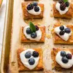 Easy Berries and Cream Puff Pastry Bites