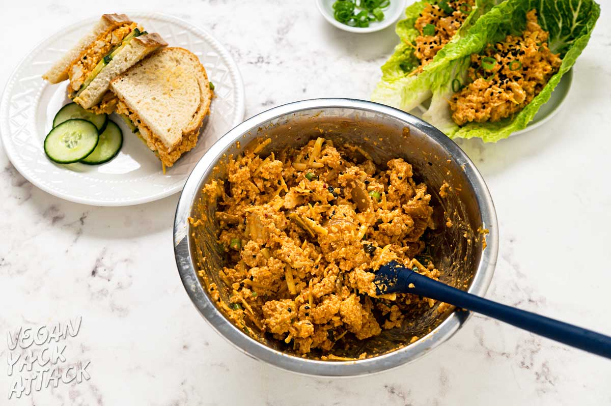 Gochujang Kimchi Tofu Salad Vegan Yack Attack