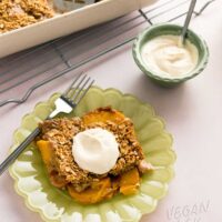 Peach Cobbler-Style Baked Oatmeal